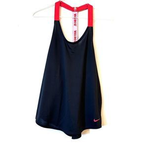 Nike Dri Fit Sleeveless Just Do It Racerback Tank Top Black Red Size Medium